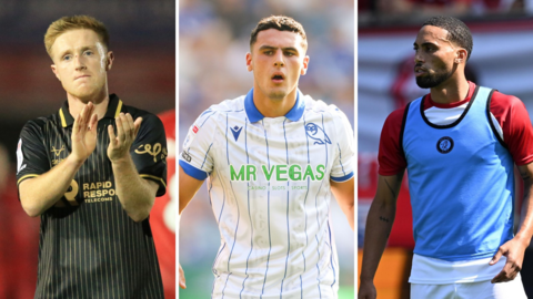 New Wrexham signings Davis Keillor-Dunn (left), Bailey Cadamarteri (centre) and Zak Vyner (right)