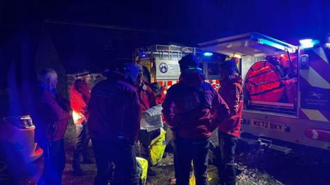 Northumberland rescue team at the Cheviot Hills