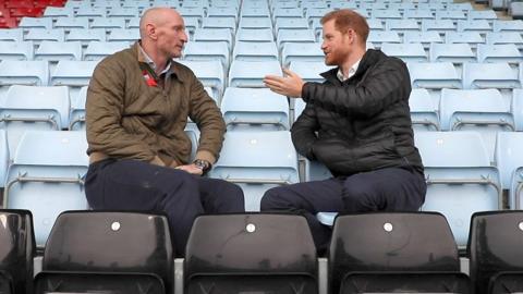 Gareth Thomas and the Duke of Sussex