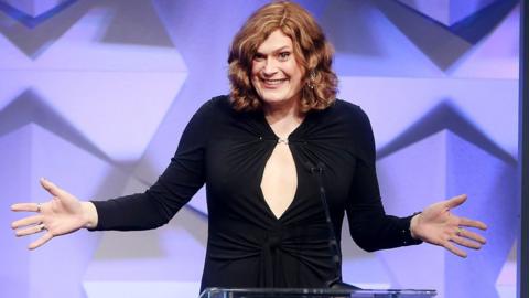 Lilly Wachowski accepts an award