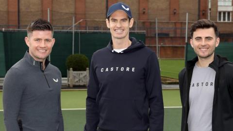 Tom Beahon (left), with Andy Murray, and Phil Beahon