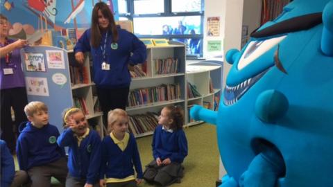 School pupils at flu talk