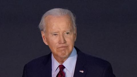 Joe Biden disembarks Air Force One