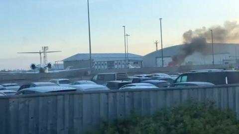 The fire at Bristol Airport