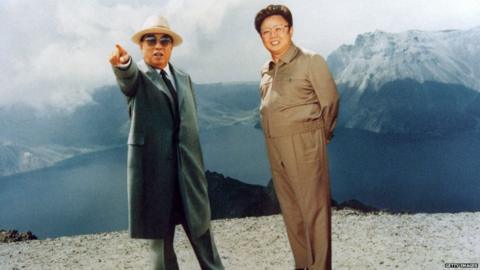 Kim Il-sung and Kim Jong-il in 1994