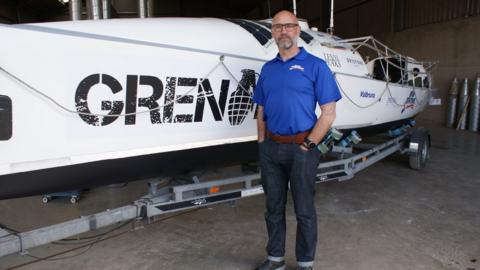 Former SAS soldier Ian Rivers who is fulfilling a decades-long dream by rowing solo across the Atlantic