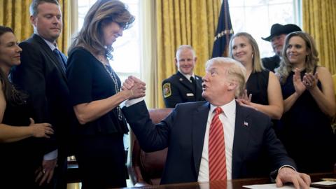 President Trump and pilot Tammie Jo Shults.