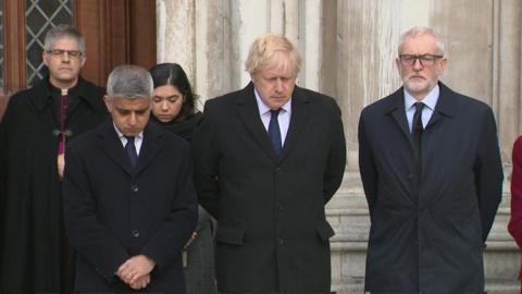 Sadiq Khan, Boris Johnson and Jeremy Corybn