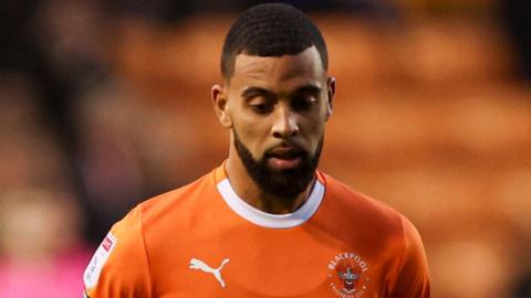 CJ Hamilton playing for Blackpool