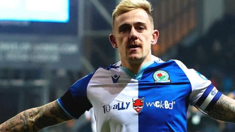 Sammie Szmodics celebrates a goal for Blackburn Rovers