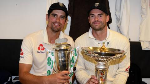 James Anderson & Alastair Cook share a moment