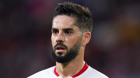 Isco playing for Sevilla