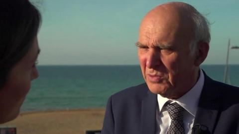 Elizabeth Glinka and Vince Cable