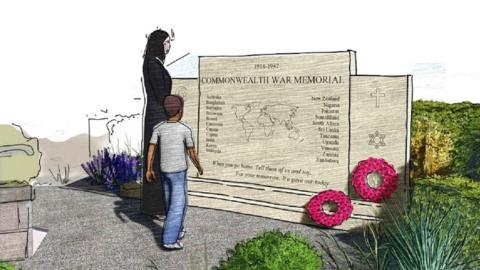 Artist's impression of the monument