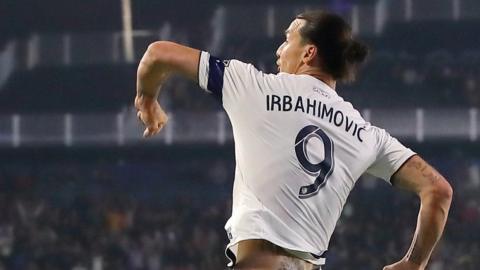 Zlatan Ibrahimovic in his misspelled shirt