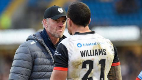 Head coach Brian McDermott and former All Black Sonny Bill Williams