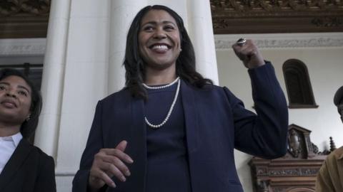 London Breed at city hall