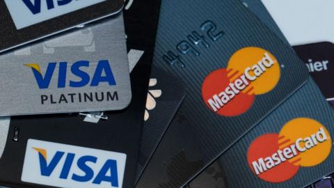 visa and mastercards