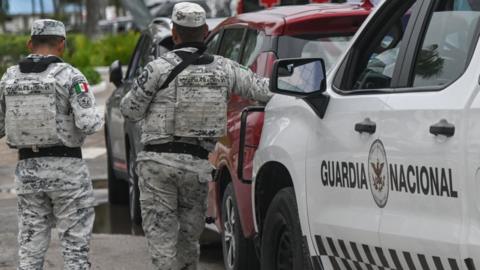 The National Guard on patrol in this file photo fromNovember 4, 2023, in Cancun, Quintana Roo, Mexico.