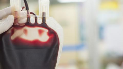 A blood transfusion