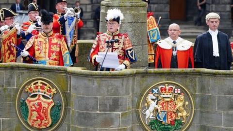 A public proclamation to announce the accession of King Charles has taken place in Edinburgh.