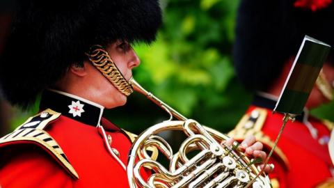 Coldstream Guards performing