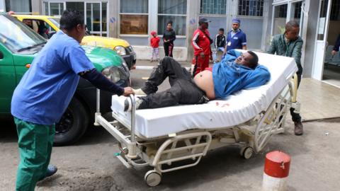 Man injured in the stampede - 9 September