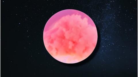 Illustration of a fluffy planet