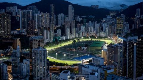 Happy Valley racecourse in Hong Kong