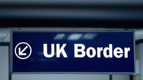 UK border sign