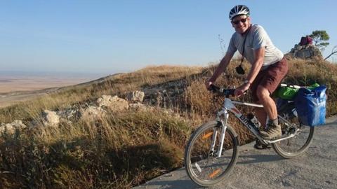 John Ridley on his bike