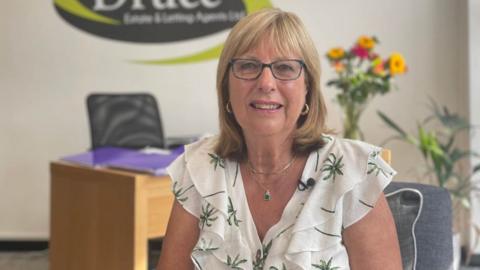 Linda Druce at her offices in Leiston