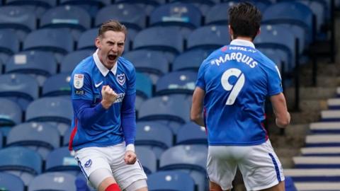 Ronan Curtis celebrates