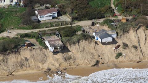 Homes in Hemsby falling into the sea