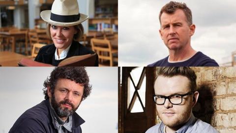 Clockwise: Cerys Matthews, Nigel Owens, Huw Stephens and Michael Sheen