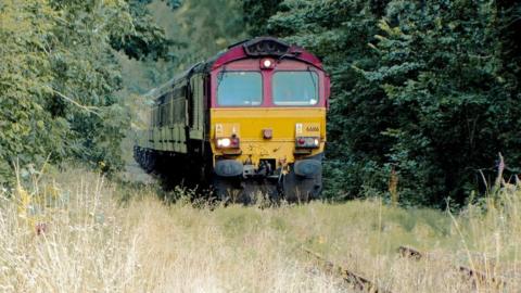 Train tour on a freight line between Aberdare and Hirwaun