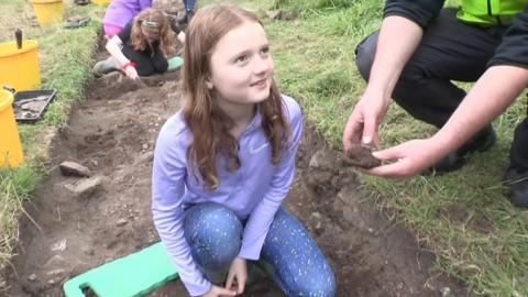 The residents of a County Tyrone village, both young and not so young, are helping archaeologists to excavate the site of a former watermill