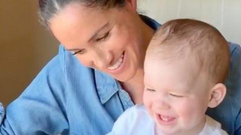 The Duchess of Sussex reads to her son Archie to mark his first birthday