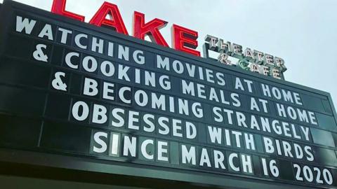 A cinema sign