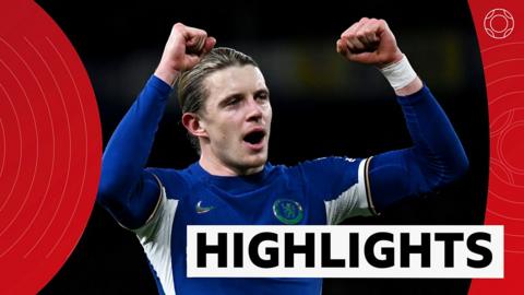 Chelsea's Conor Gallagher celebrates his winning goal against Leeds