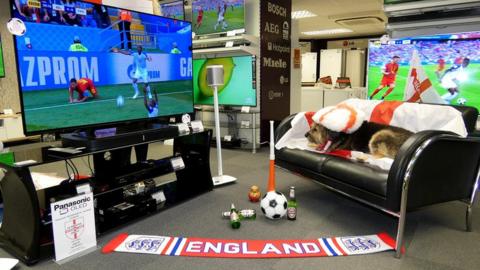 England flags in store