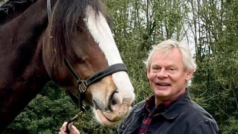 Martin Clunes and his horse