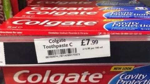 Toothpaste at WHSmith