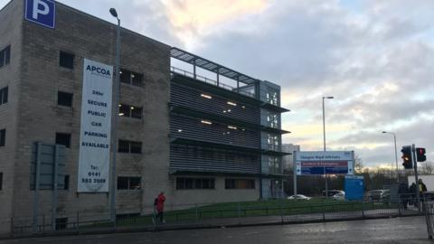 The Glasgow Royal Infirmary car park