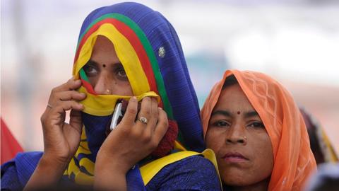 Women at an anti-alcohol rally in Northern India