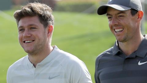 Niall Horan (left) and Rory McIlroy