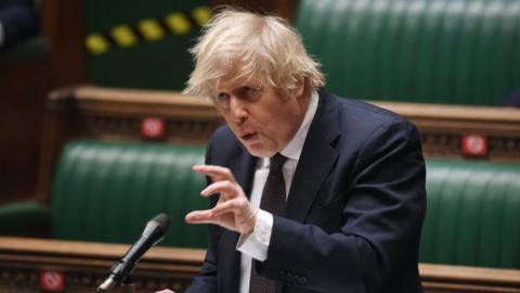 Boris Johnson in the house of Commons