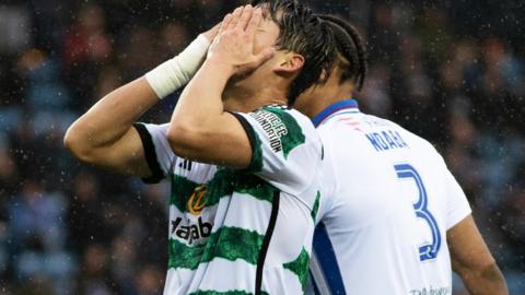 Celtic’s Oh Hyeon-gyu reacts during their defeat by Kilmarnock