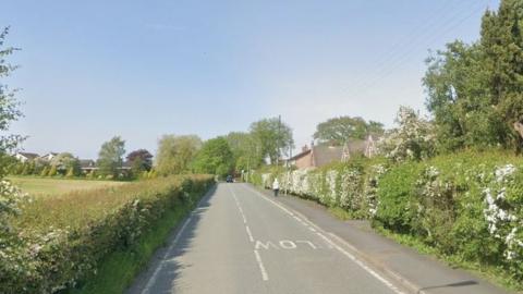 View of Hall Lane in Aspull, Wigan