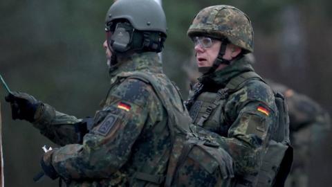 Bundeswehr soldiers training in east Germany, January 2023